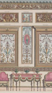 Interior Ornamented Wall, nos. CCCCLXIX-CCCCLXXIX ("Designs for Various Ornaments," pl. 70), 1801.