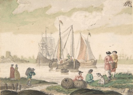 Seascape with Seven Figures and a Dog, 1733-93.
