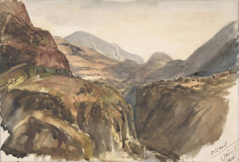 Mountain View at Oisans (Isère), 1858.