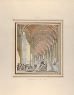 La Halle aux Blés, Interior View, ca. 1810.