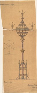 Designs for [Gas?] Lights for a Church, ca. 1880.