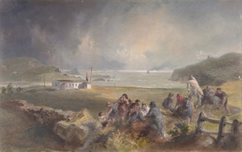 Valentia, Ireland, from the Harbor, Opposite Knight's-town, at the Period of Laying the Cable of 1857, 1865-66.