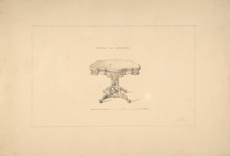 Design for a Fancy Table, Louis Quatorze Style, 1835-1900.