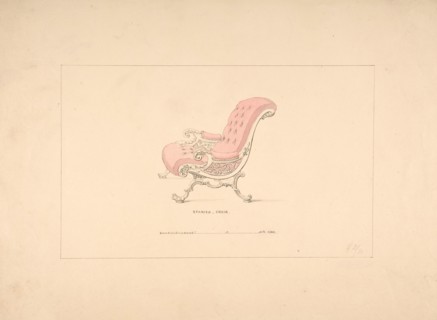 Design for Spanish Chair, 1835-1900.