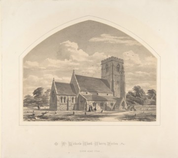 St. Michael's Church, Cherry Burton: North East View, 1845-50.