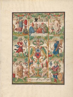 Classical Allegory with the arms of the Ochsenfelder, mid-16th century.