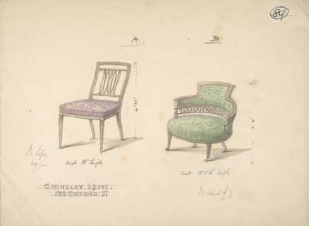Designs for Two Chairs, 1841-84.