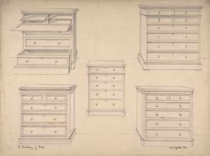 Designs for Chests of Drawers, 1841-84.