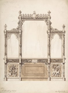 Design for Wall with Wooden Trim, 1841-84.