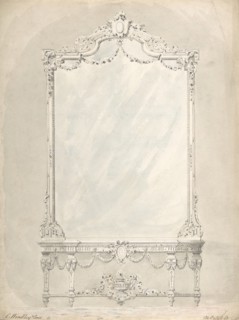 Design for a Side Table and Mirror, 1841-84.