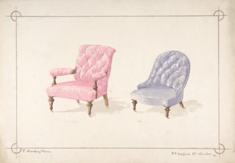 Designs for Two Chairs, 1841-84.