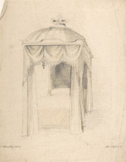 Design for a Bed with Canopy, 1841-84.