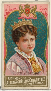 Queen of Portugal, from World's Sovereigns series (N34) for Allen & Ginter Cigarettes, 1889.