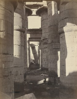 Haute-Egypt, Salle Hypostyle à Karnak, ca. 1870.