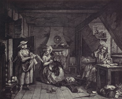 [photo-reproduction of Hogarth's print illustrating the Dunciad, Book I, line III], 1850s-60s.