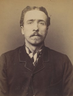 Handrock. Frédéric(k). Vilhem. 34 ans, né à Lyeck (Allemagne). Doreur sur bois. Anarchiste. 2/3/94. , 1894.