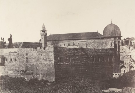 Jérusalem, Enceinte du Temple, Face sud de l'angle Sud-Est, 1854.