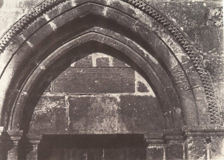 Jérusalem, église Sainte-Anne, Détails du portail, 1854.