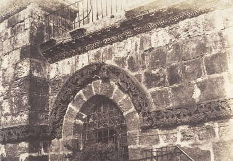 Jérusalem, Saint-Sépulcre, Détails de la façade, 1854.