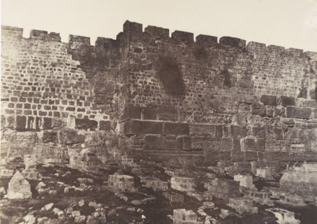 Jérusalem, Enceinte du Temple, Face Est de l'angle Nord-Est, 1854.