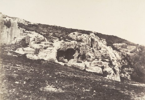 Jérusalem, Vallée de Hinnom, Tombeaux antiques, 1854.