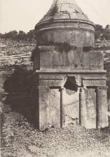 Jérusalem, Vallée de Josaphat, Détails du Tombeau d'Absalom, 1854.