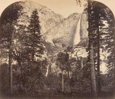 Yosemite Fall. Down the Valley. 2637 Ft., 1861.