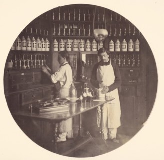 Asile Impériale de Vincennes, la pharmacie, 1858-59.
