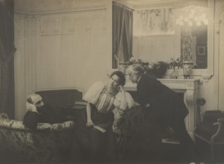 Paul Poujaud, Mme. Arthur Fontaine, and Degas, 1895.