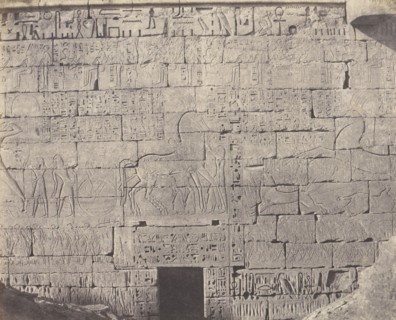 Médinet-Abou (Thèbes), Constructions Postérieures - Fragment de Sculptures Sur la Face Nord-Est, 1851-52, printed 1853-54.