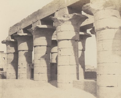 Louksor (Thèbes). Construction Centrale - Grande Colonnade, 1851-52, printed 1853-54.