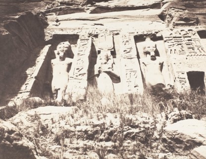 Abou-Sembil, Petit Spéos - Partie Gauche de la Façade, 1851-52, printed 1853-54.