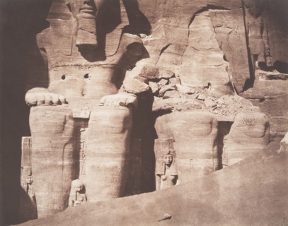 Abo-Sembil, Grand Spéos, Statues Colossales vues de Face (Parte Inférieure), 1851-52.