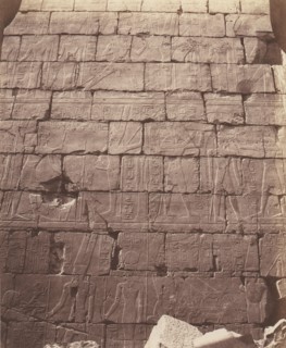 Karnak (Thèbes), Palais - Salle Hypostyle - Décoration de la Paroi Intérieure au Point L, 1851-52, printed 1853-54.