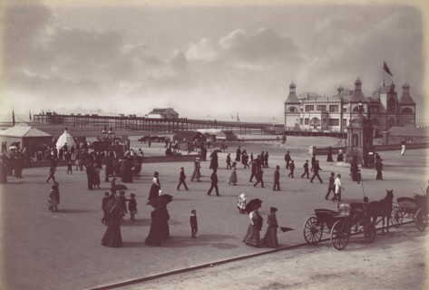 Rhyl. The Pavilion and Pier, 1870s.