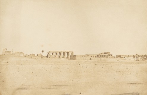Vue générale des Ruines de Louxor, prise de l'Ouest (Thèbes), 1849-50.