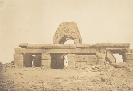 Vue du Temple d'Amada - Coupole ruinée d'une Eglise Copte, April 2, 1850.