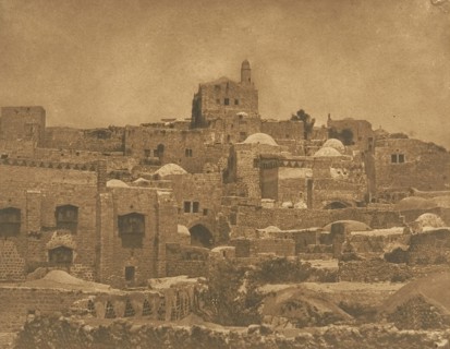 Vue de la Mosquée d'El-Melouyeh et d'un quartier de Jérusalem, August 1850.