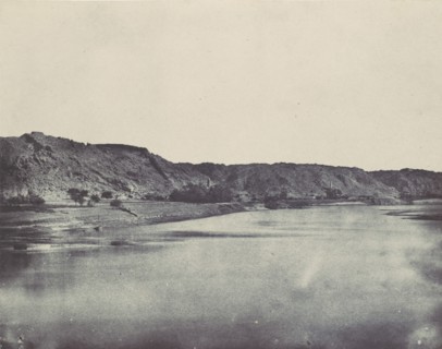 Nubie. Rive Orientale du Nil (Village de Bab). Vue prise au sud de Philoe, 1850.