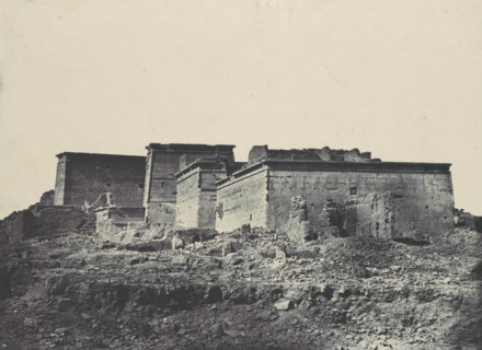 Nubie. Grand Temple d'Isis, A Philoe. Vue générale prise du nord, 1850.