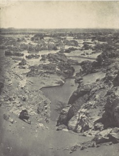 Nubie. Vue Cavalière de la Seconde Cataracte, 1850.