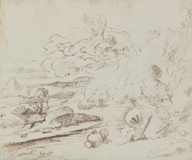 Hagar in the Desert, before March 1844.