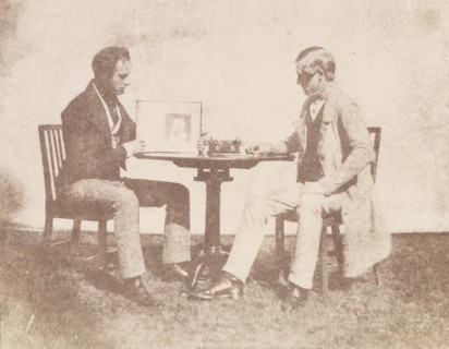 Nicolaas Henneman Showing an Album to Charles Porter, ca. 1845.