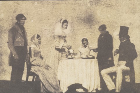 Group Taking Tea at Lacock Abbey, August 17, 1843.