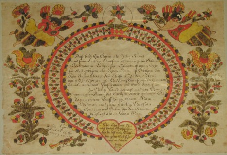 Birth and Baptismal Certificate, 1784.