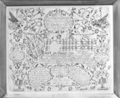 Birth and Baptismal Certificate, 1780.