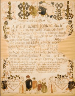Birth and Baptismal Certificate, 1789.