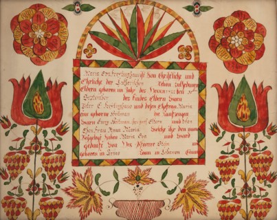 Birth and Baptismal Certificate, 1822.