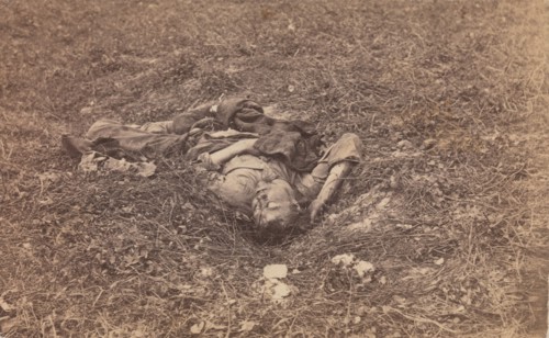 Confederate Soldier [on the Battlefield at Antietam], September 1862.