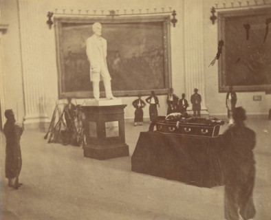 [Thaddeus Stevens Lying in State in the Rotunda of the Capitol at Washington], 1867.